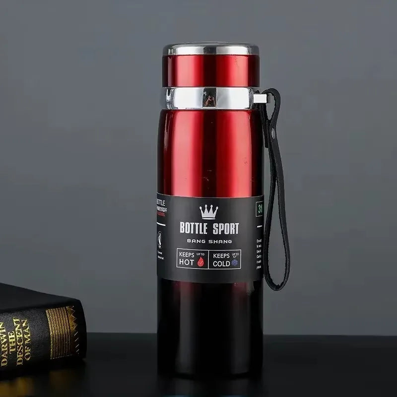 1L Thermal Water Bottle Vacuum Flasks Stainless Steel Thermos Bottle Keep Cold and Hot Water Bottle Thermos for Water Tea Coffee