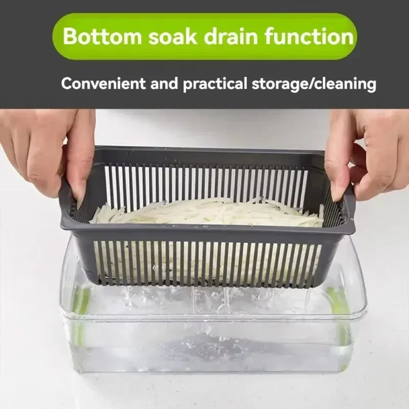 14/16 in 1 Slicer Vegetable Food Chopper Vegetable Cutter Tomato Carrot Grater Cheese French Onion Shredders Kitchen Tool