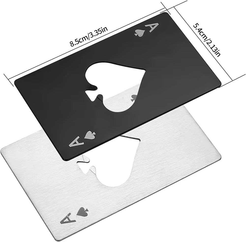 Poker Credit Card Bottle Opener Creative Pocket Stainless Steel Can Opener Bottle Picker Beer Wine Beer Opener Poker Peach A
